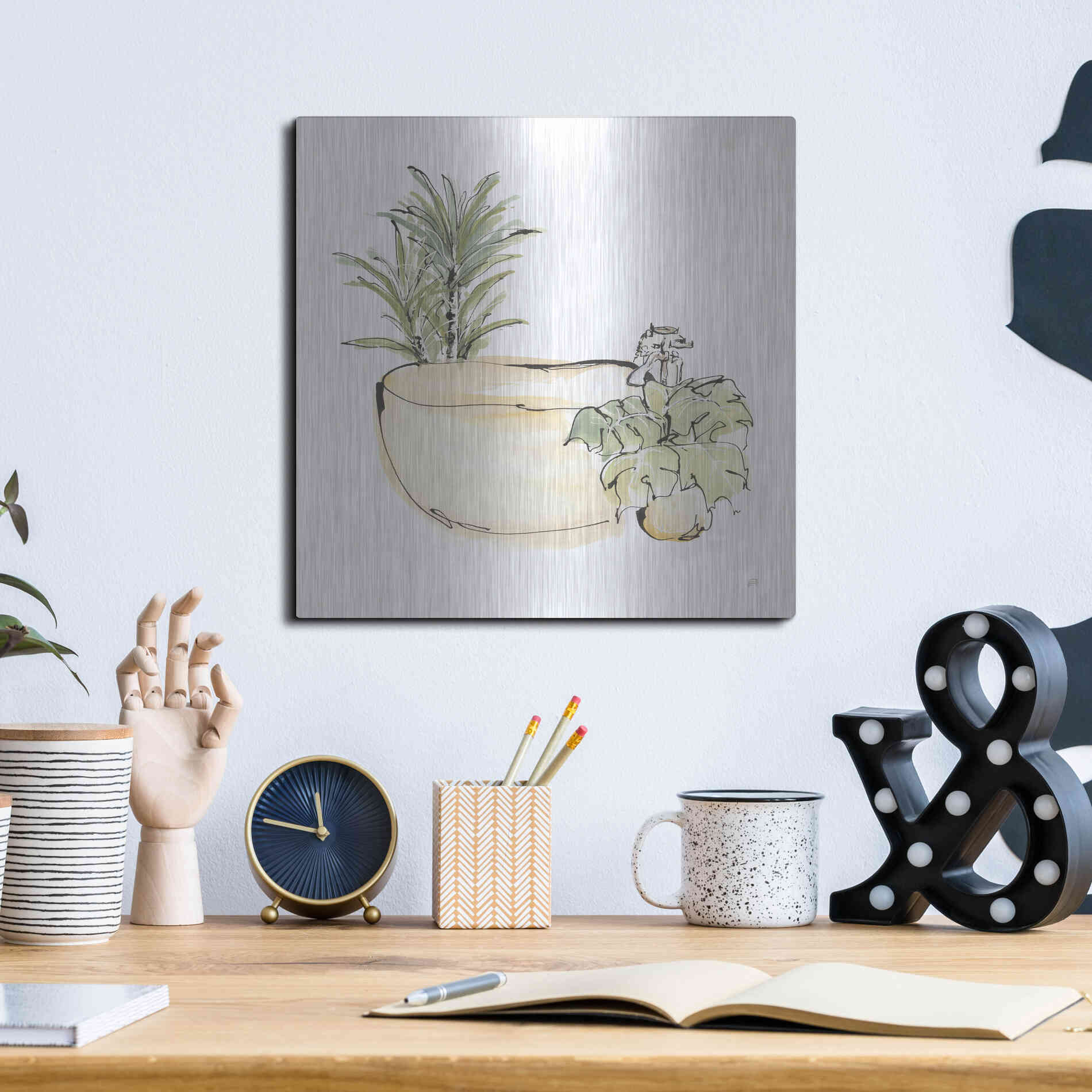 Luxe Metal Art 'Tub V' by Chris Paschke, Metal Wall Art,12x12