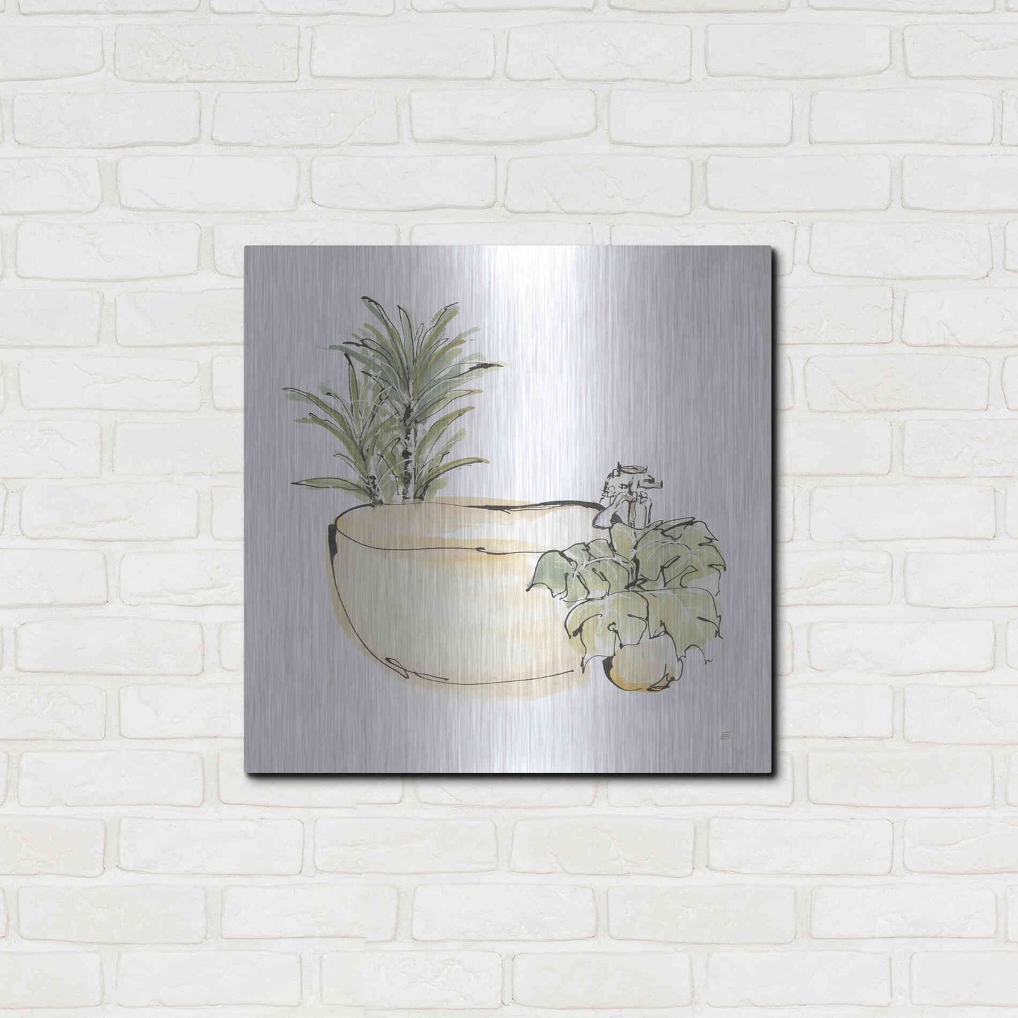 Luxe Metal Art 'Tub V' by Chris Paschke, Metal Wall Art,24x24