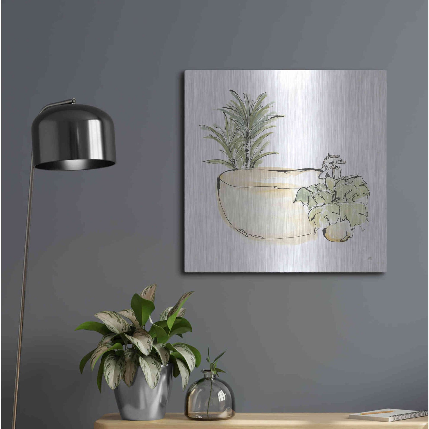 Luxe Metal Art 'Tub V' by Chris Paschke, Metal Wall Art,24x24