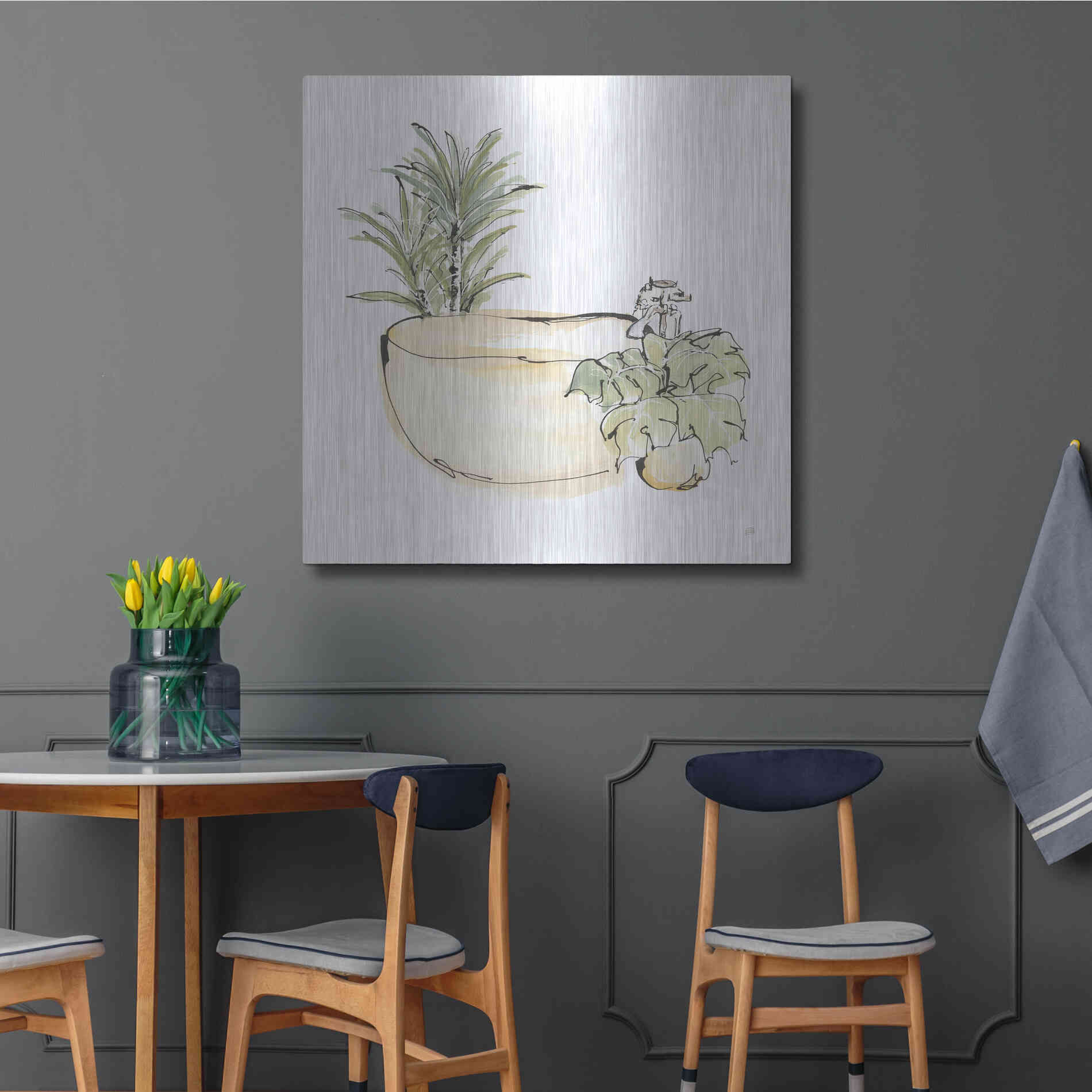 Luxe Metal Art 'Tub V' by Chris Paschke, Metal Wall Art,36x36