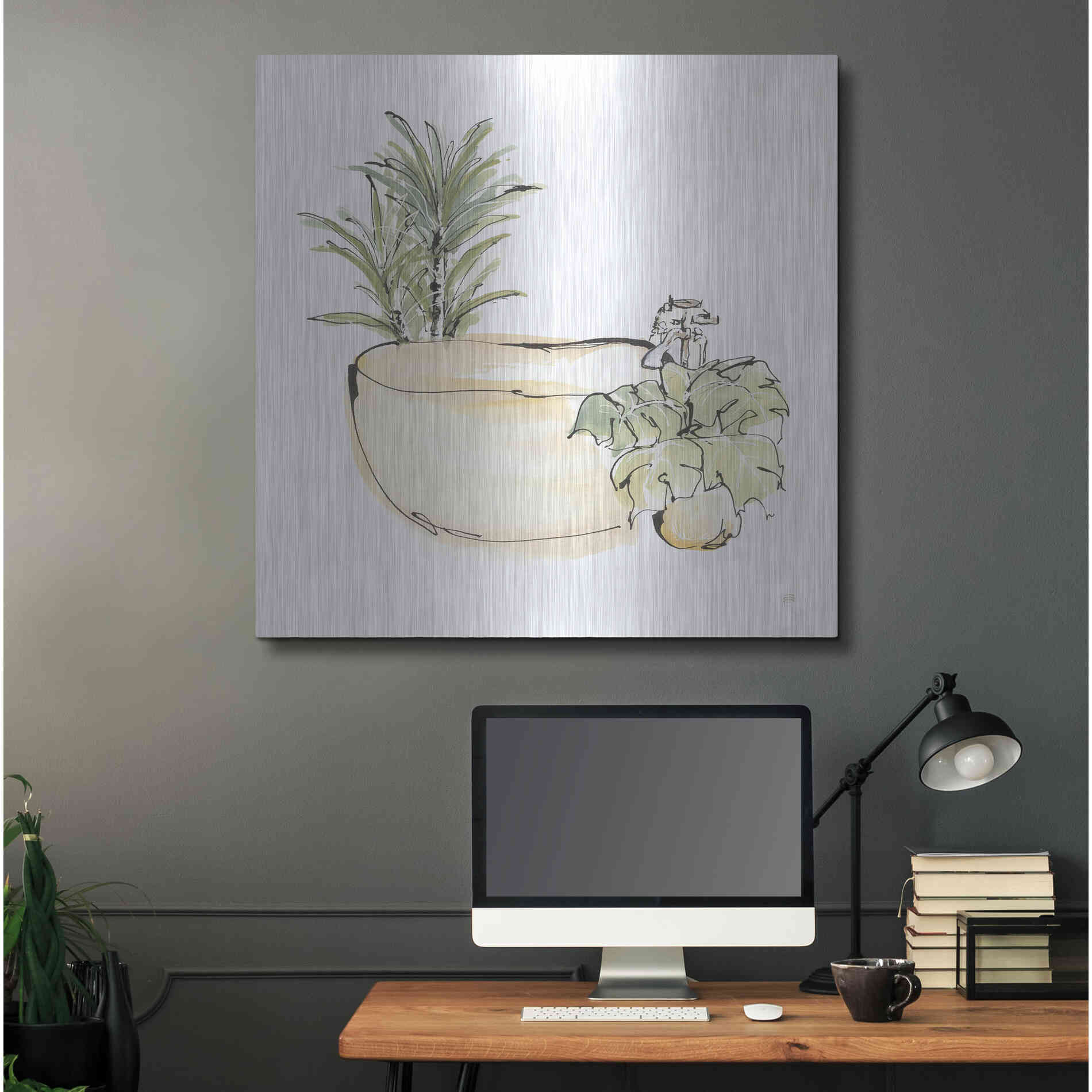 Luxe Metal Art 'Tub V' by Chris Paschke, Metal Wall Art,36x36