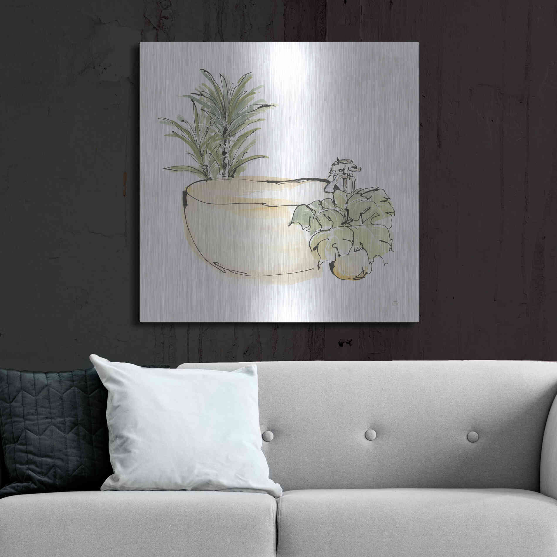 Luxe Metal Art 'Tub V' by Chris Paschke, Metal Wall Art,36x36