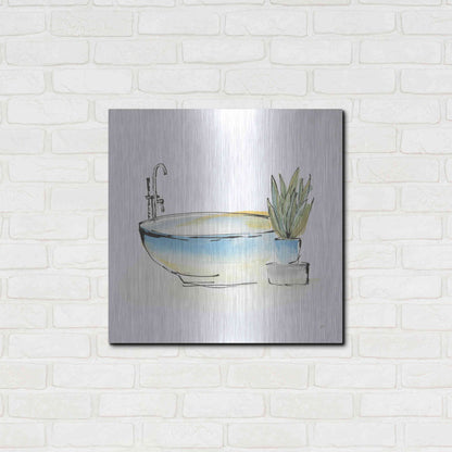 Luxe Metal Art 'Tub VII' by Chris Paschke, Metal Wall Art,24x24