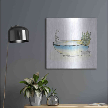 Luxe Metal Art 'Tub VII' by Chris Paschke, Metal Wall Art,24x24