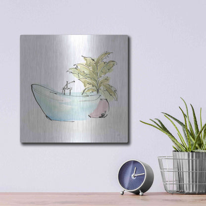 Luxe Metal Art 'Tub VIII' by Chris Paschke, Metal Wall Art,12x12