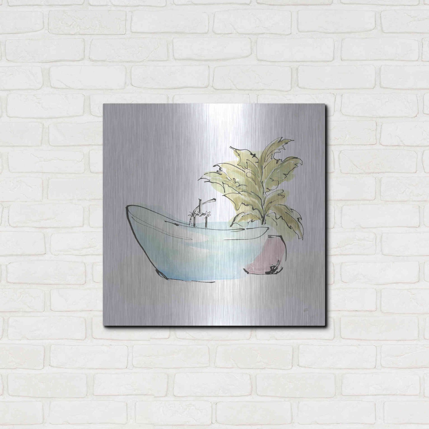 Luxe Metal Art 'Tub VIII' by Chris Paschke, Metal Wall Art,24x24