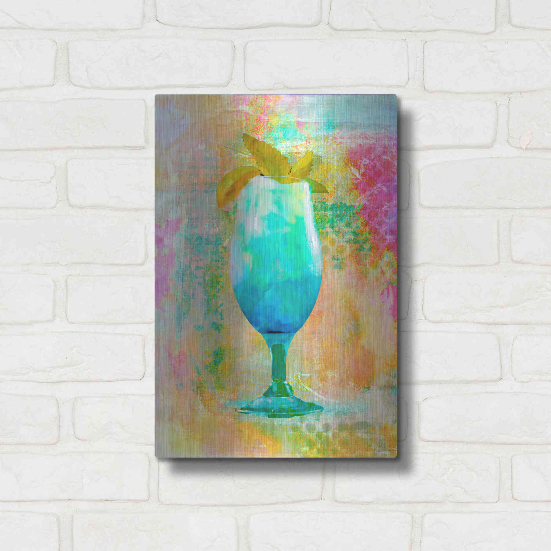 Luxe Metal Art 'Cocktail Night' by Andrea Haase, Metal Wall At,12x16