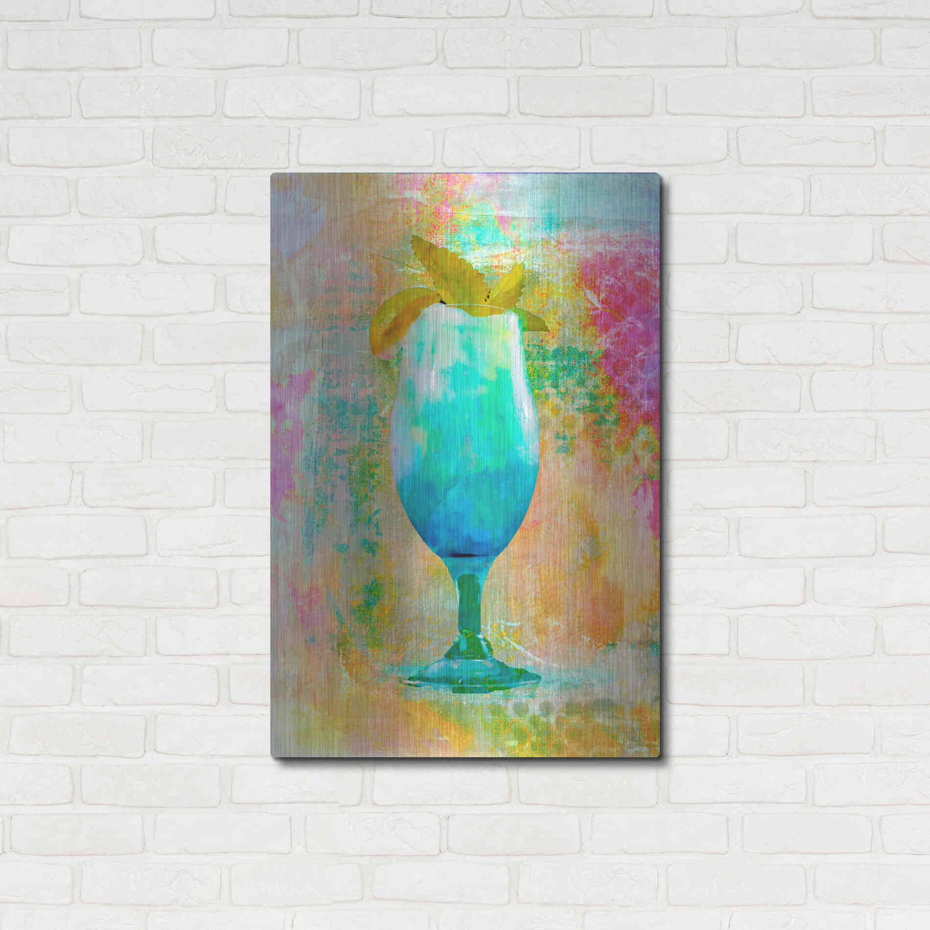 Luxe Metal Art 'Cocktail Night' by Andrea Haase, Metal Wall At,24x36