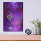 Luxe Metal Art 'Miami Party Night' by Andrea Haase, Metal Wall At,12x16