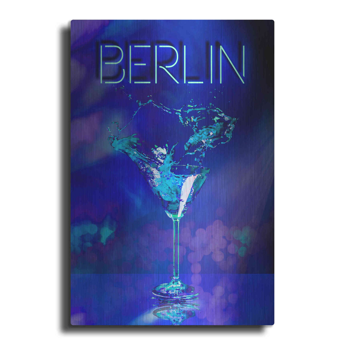 Luxe Metal Art 'Berlin Party Night' by Andrea Haase, Metal Wall At
