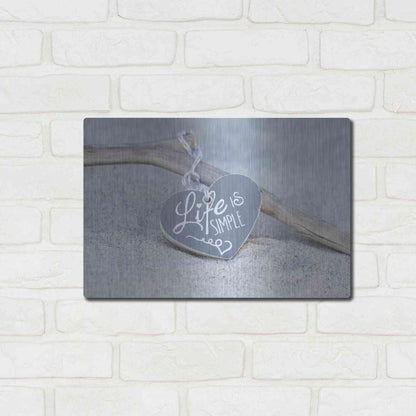 Luxe Metal Art 'Life Is Simple Still' by Andrea Haase, Metal Wall At,16x12