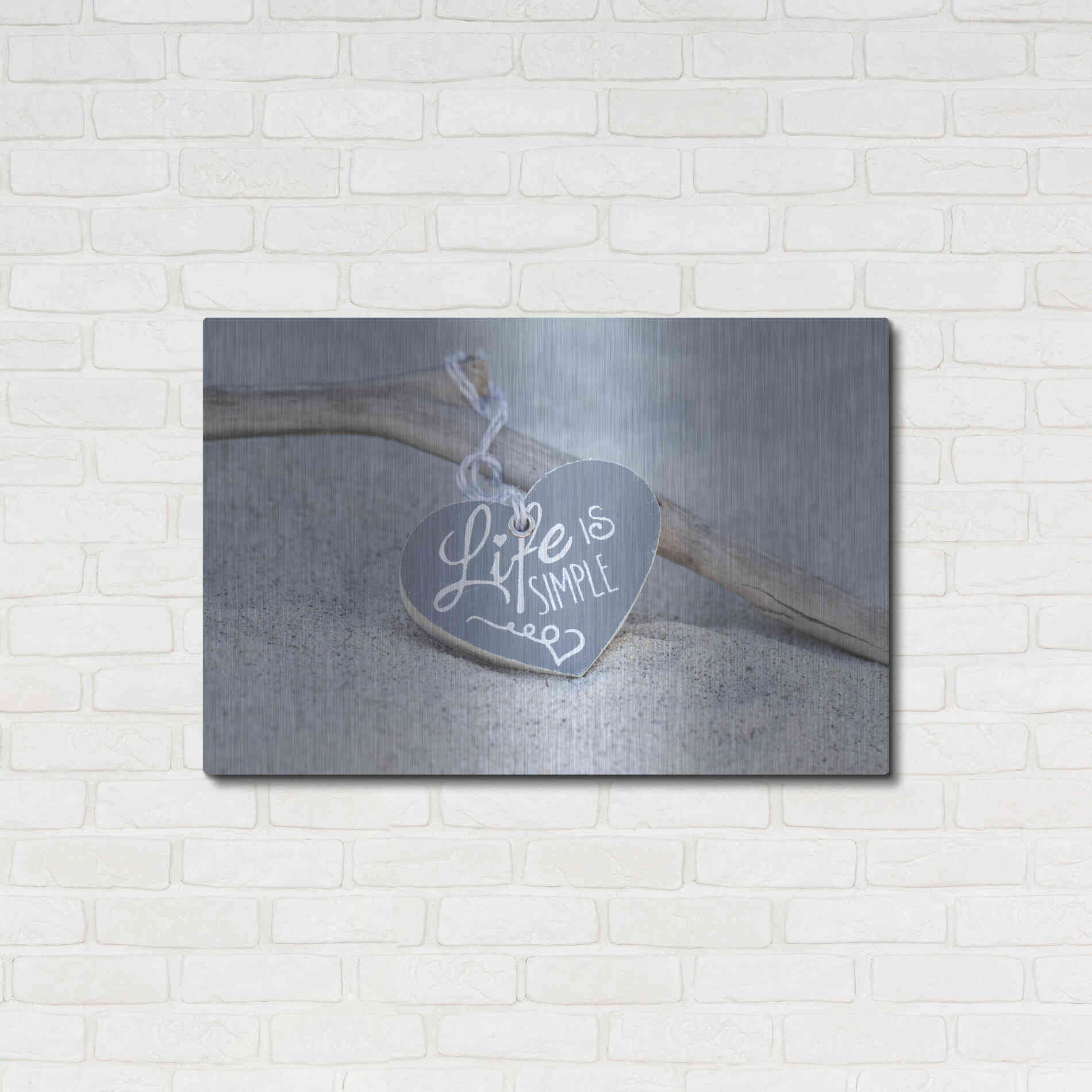 Luxe Metal Art 'Life Is Simple Still' by Andrea Haase, Metal Wall At,36x24