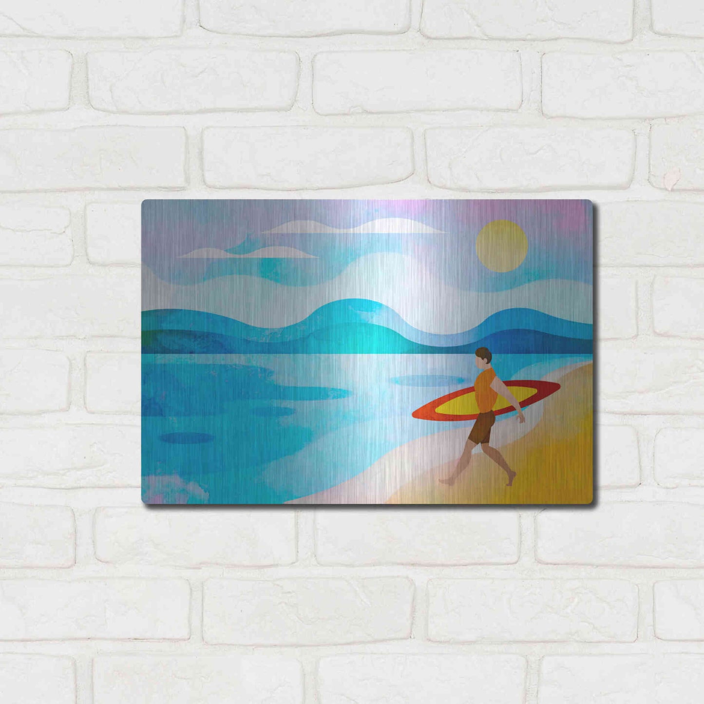 Luxe Metal Art 'Surfers Paradise' by Andrea Haase, Metal Wall At,16x12