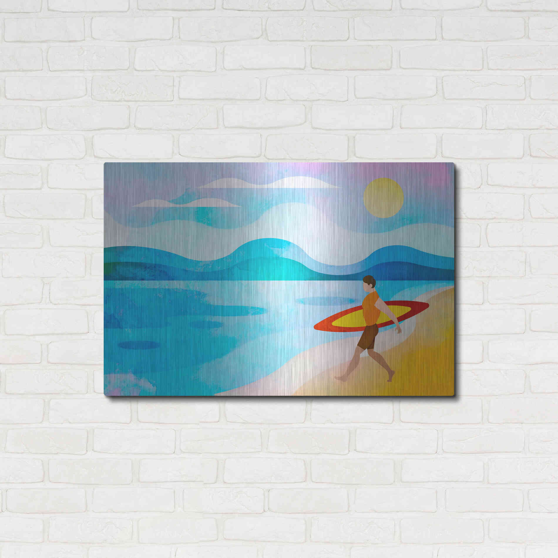Luxe Metal Art 'Surfers Paradise' by Andrea Haase, Metal Wall At,36x24