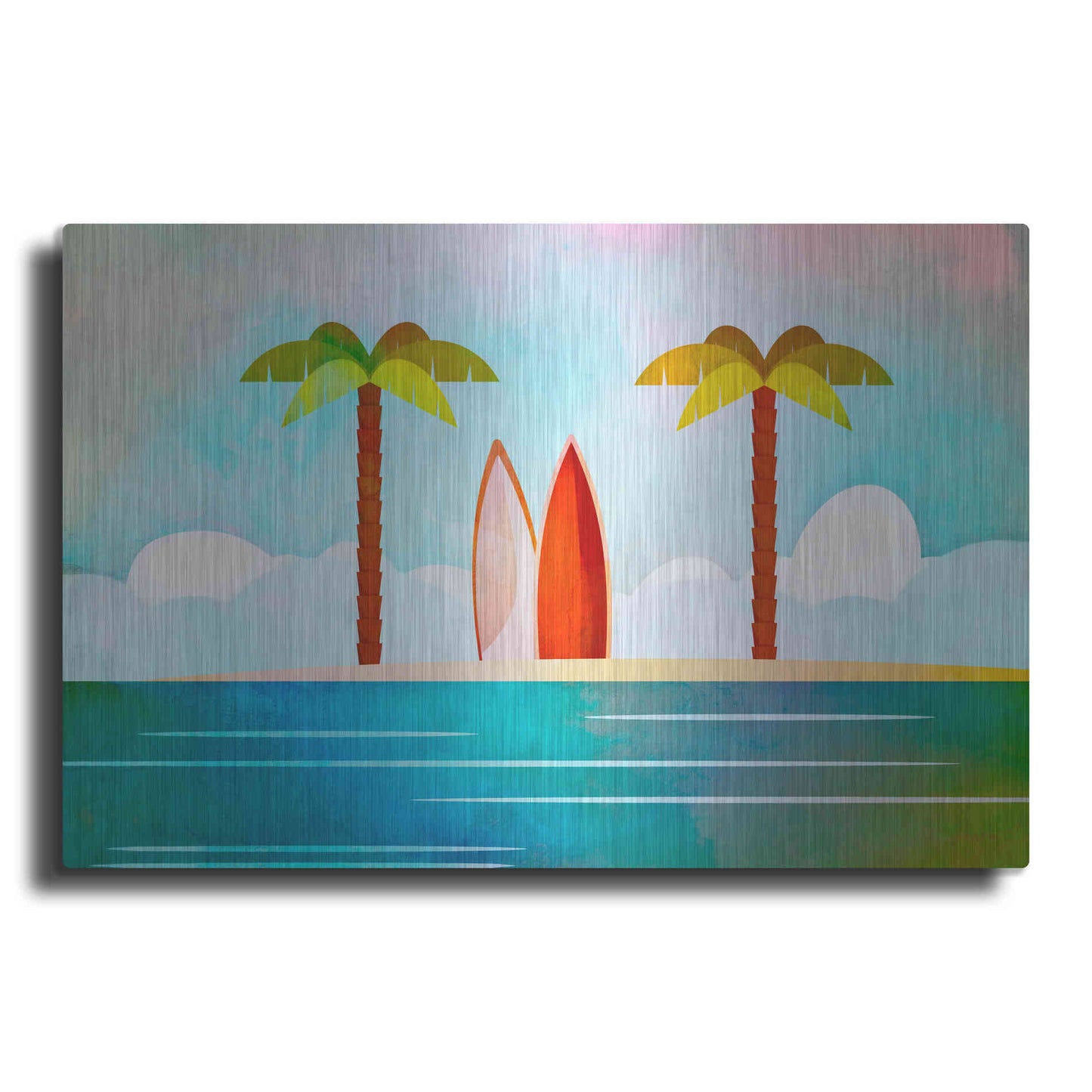 Luxe Metal Art 'Tropical Island' by Andrea Haase, Metal Wall At