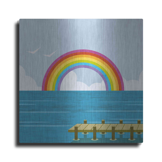 Luxe Metal Art 'Happy Summer Rainbow' by Andrea Haase, Metal Wall At