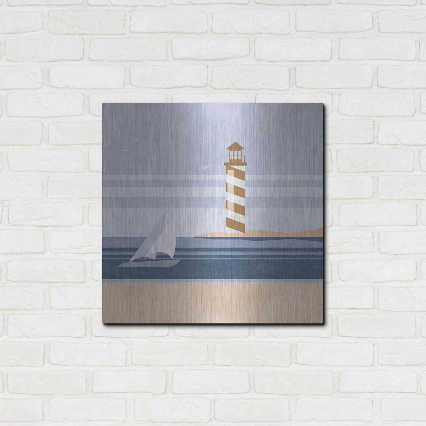 Luxe Metal Art 'cape Cod Lighthouse' by Andrea Haase, Metal Wall At,24x24