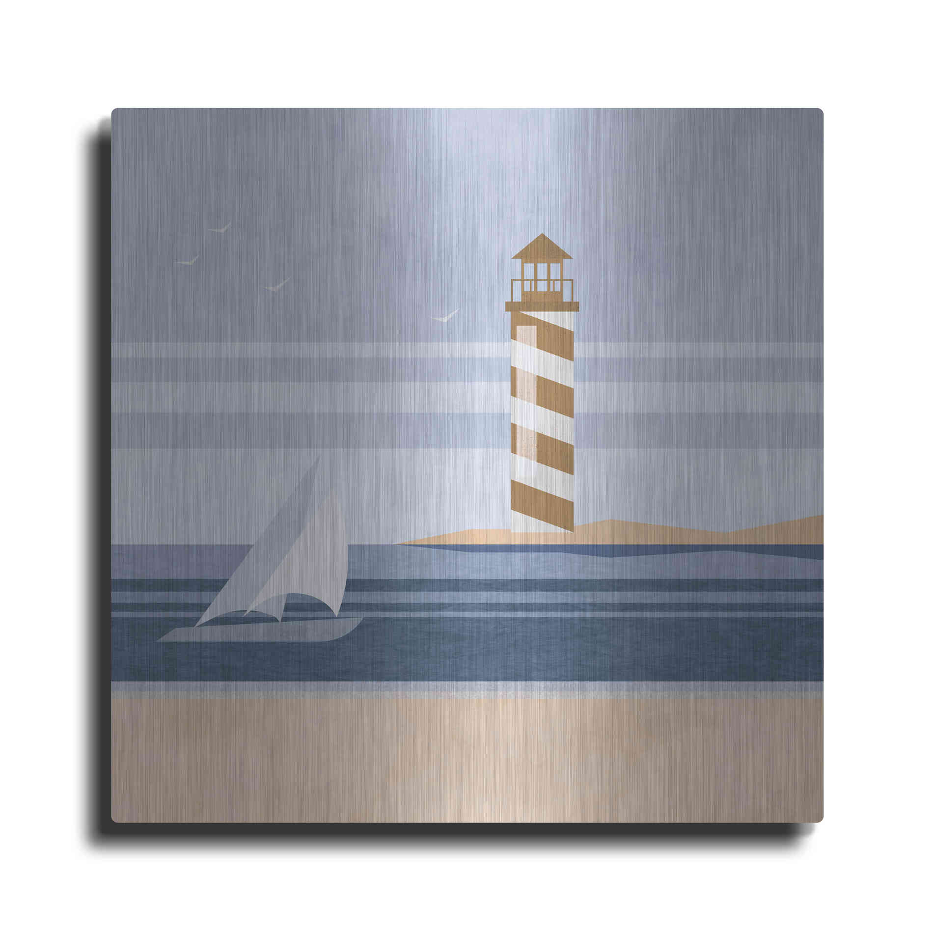 Luxe Metal Art 'cape Cod Lighthouse' by Andrea Haase, Metal Wall At