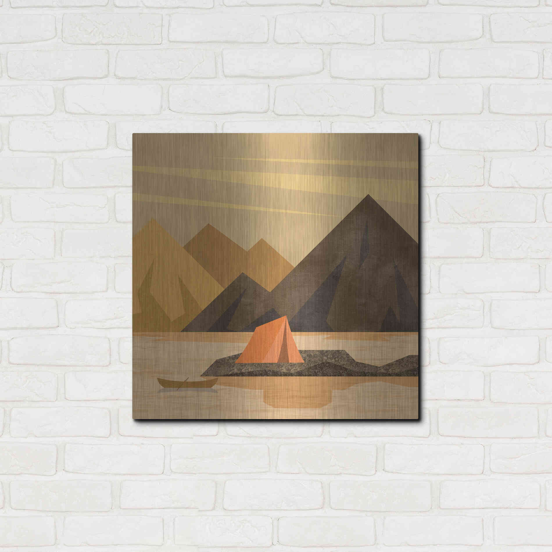 Luxe Metal Art 'Camping Adventure' by Andrea Haase, Metal Wall At,24x24