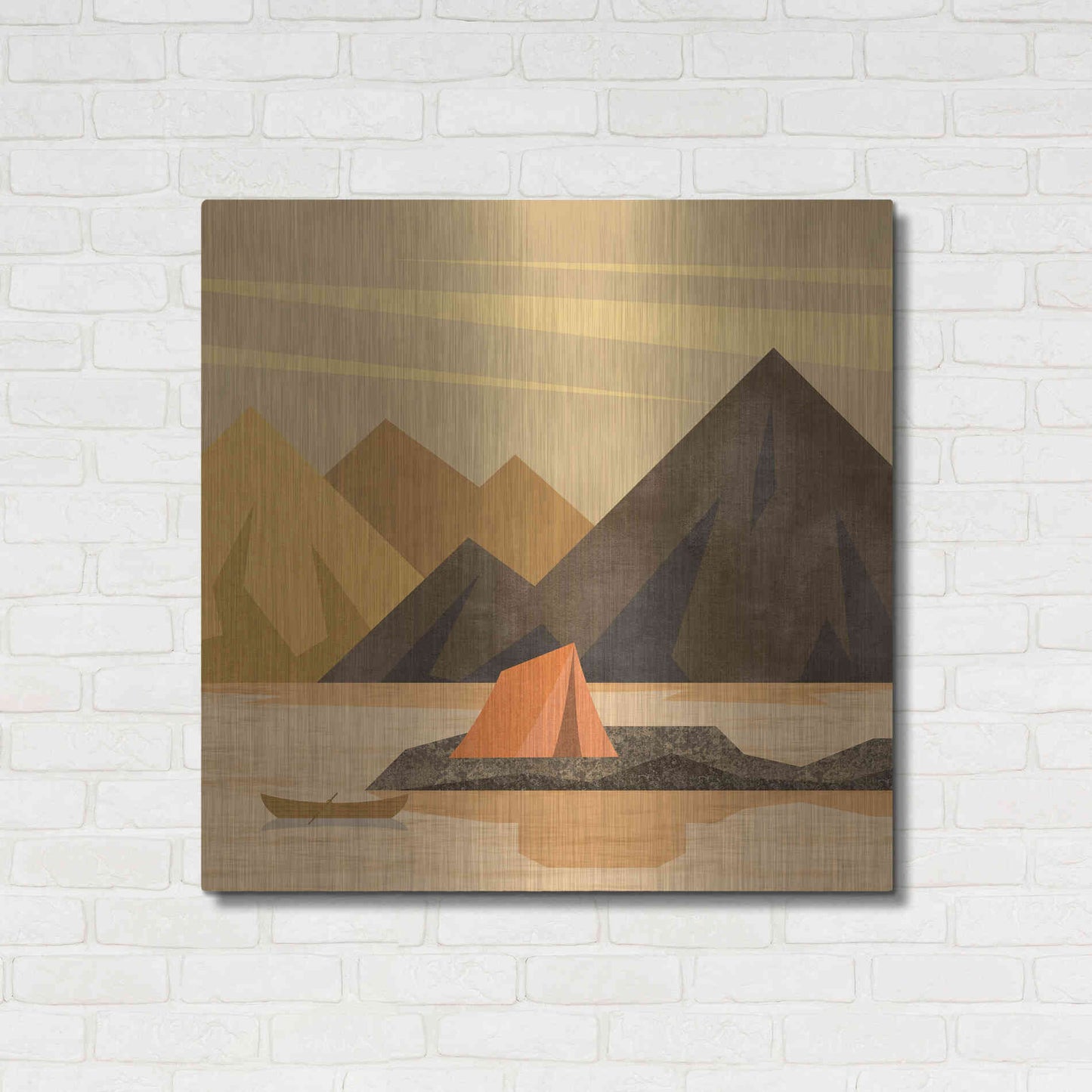 Luxe Metal Art 'Camping Adventure' by Andrea Haase, Metal Wall At,36x36