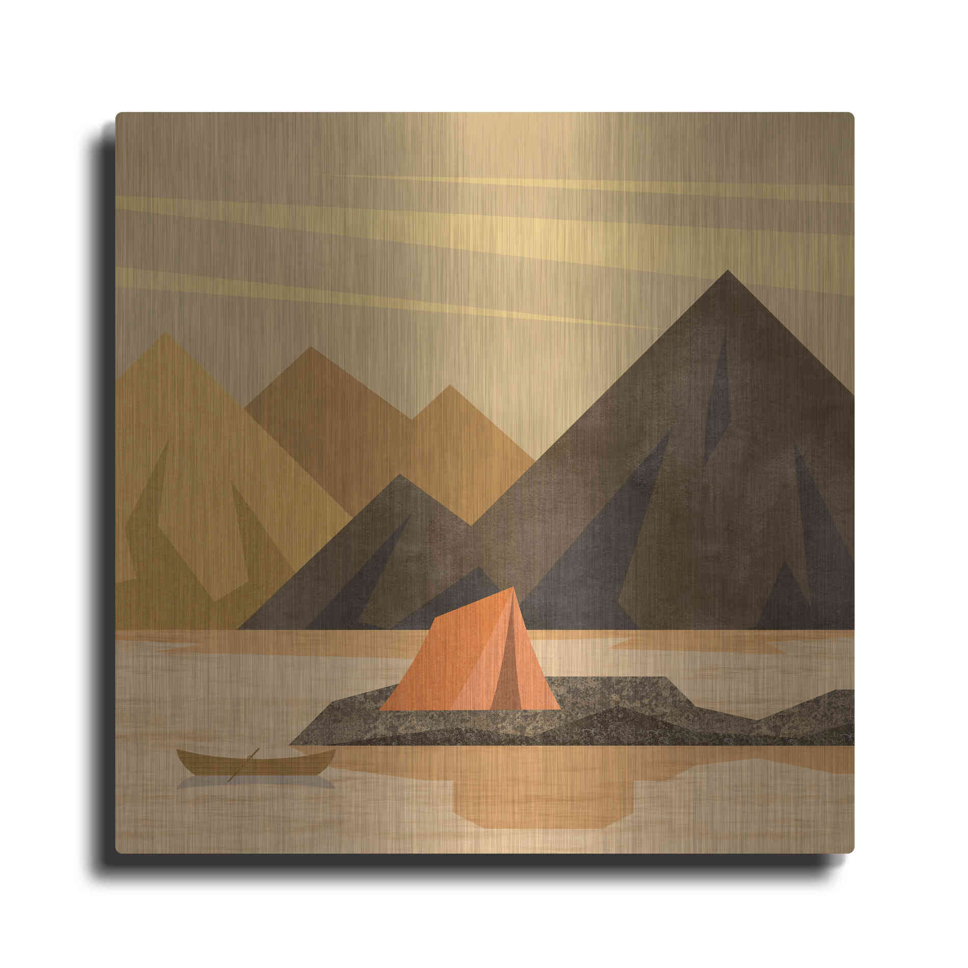 Luxe Metal Art 'Camping Adventure' by Andrea Haase, Metal Wall At