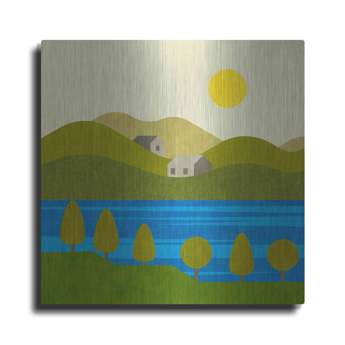 Luxe Metal Art 'River View' by Andrea Haase, Metal Wall At