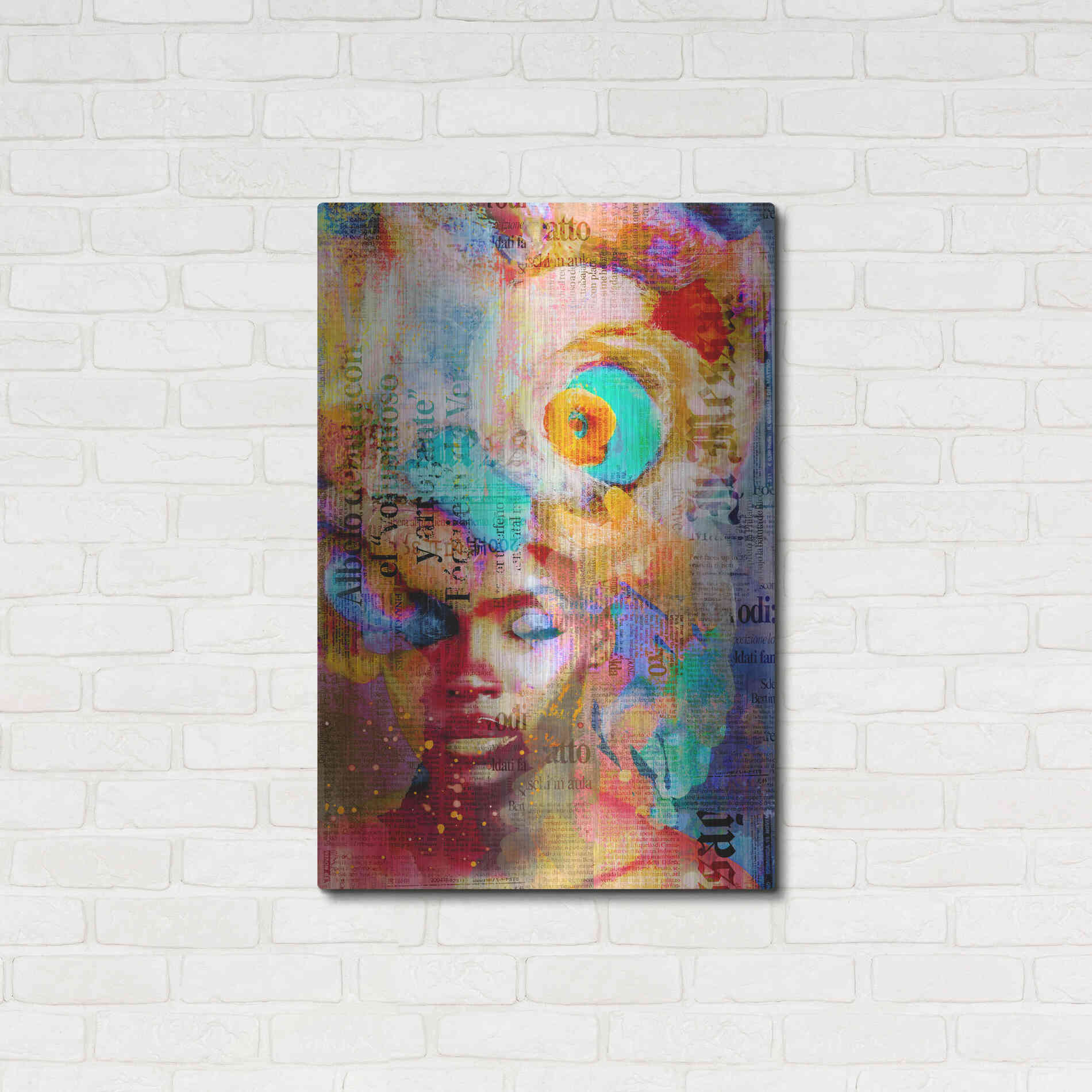 Luxe Metal Art 'New York City Girl' by Andrea Haase, Metal Wall At,24x36
