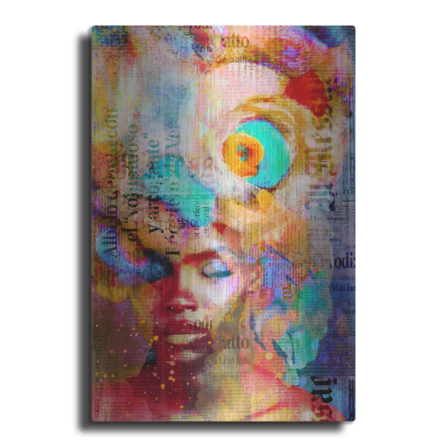 Luxe Metal Art 'New York City Girl' by Andrea Haase, Metal Wall At