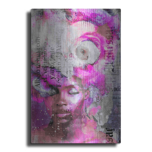 Luxe Metal Art 'New York City Girl Pink' by Andrea Haase, Metal Wall At