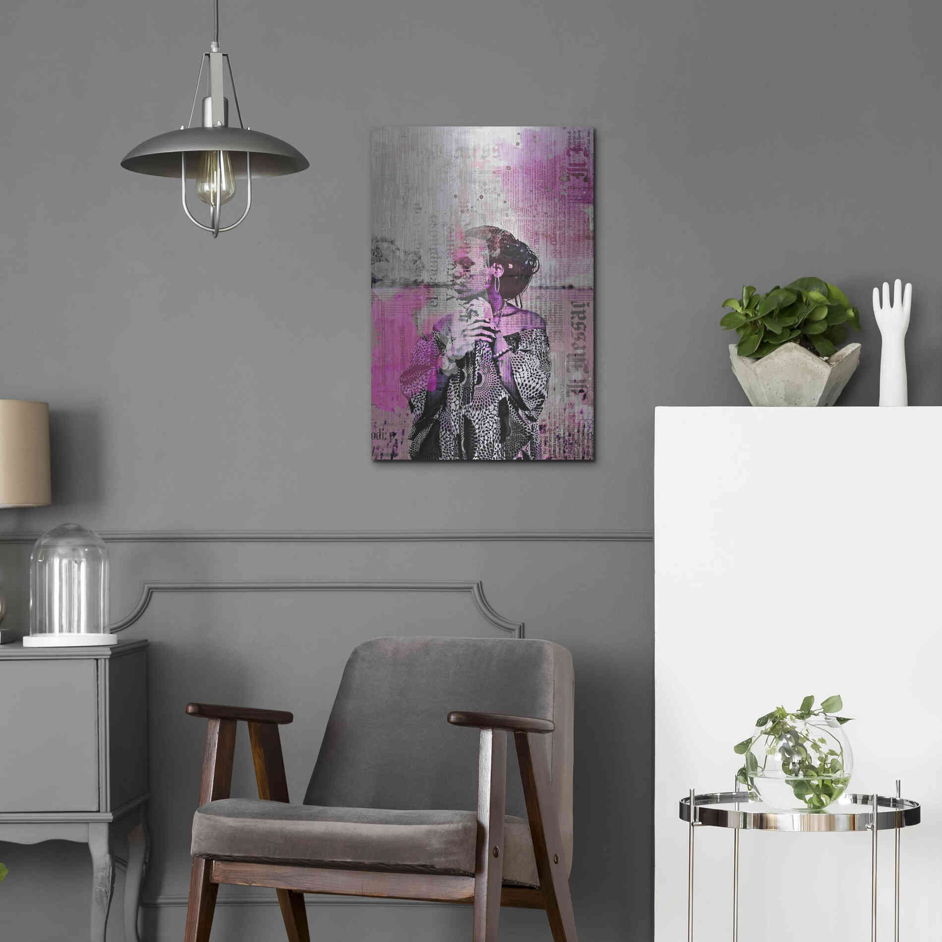 Luxe Metal Art 'Los Angeles City Girl Pink' by Andrea Haase, Metal Wall At,16x24