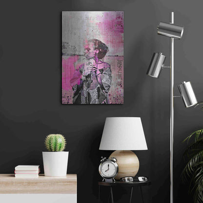 Luxe Metal Art 'Los Angeles City Girl Pink' by Andrea Haase, Metal Wall At,16x24