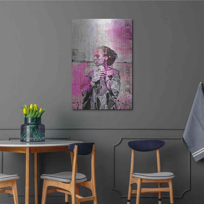 Luxe Metal Art 'Los Angeles City Girl Pink' by Andrea Haase, Metal Wall At,24x36