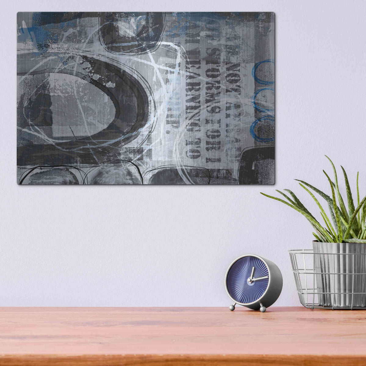 Luxe Metal Art 'Stormy Waters' by Andrea Haase, Metal Wall At,16x12
