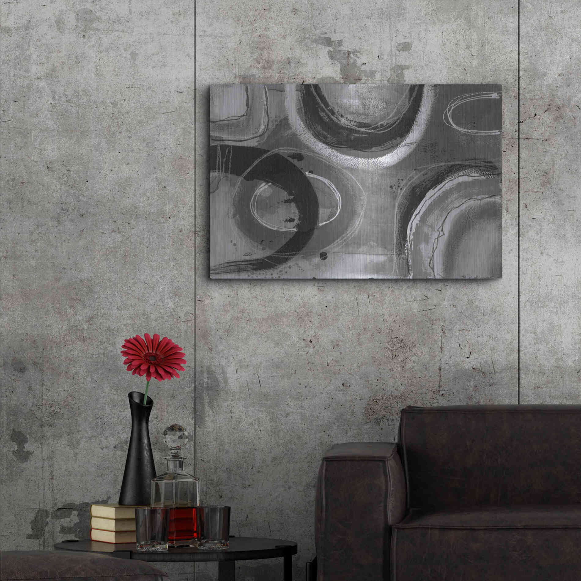 Luxe Metal Art 'Inner Circle' by Andrea Haase, Metal Wall At,36x24