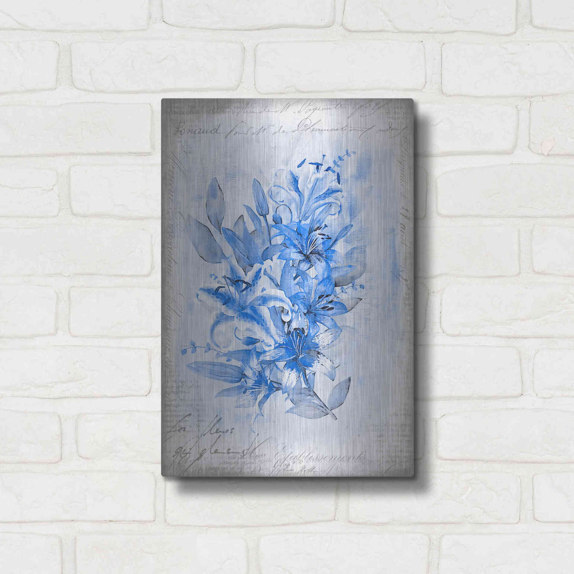 Luxe Metal Art 'Blue Summer Dream' by Andrea Haase, Metal Wall At,12x16