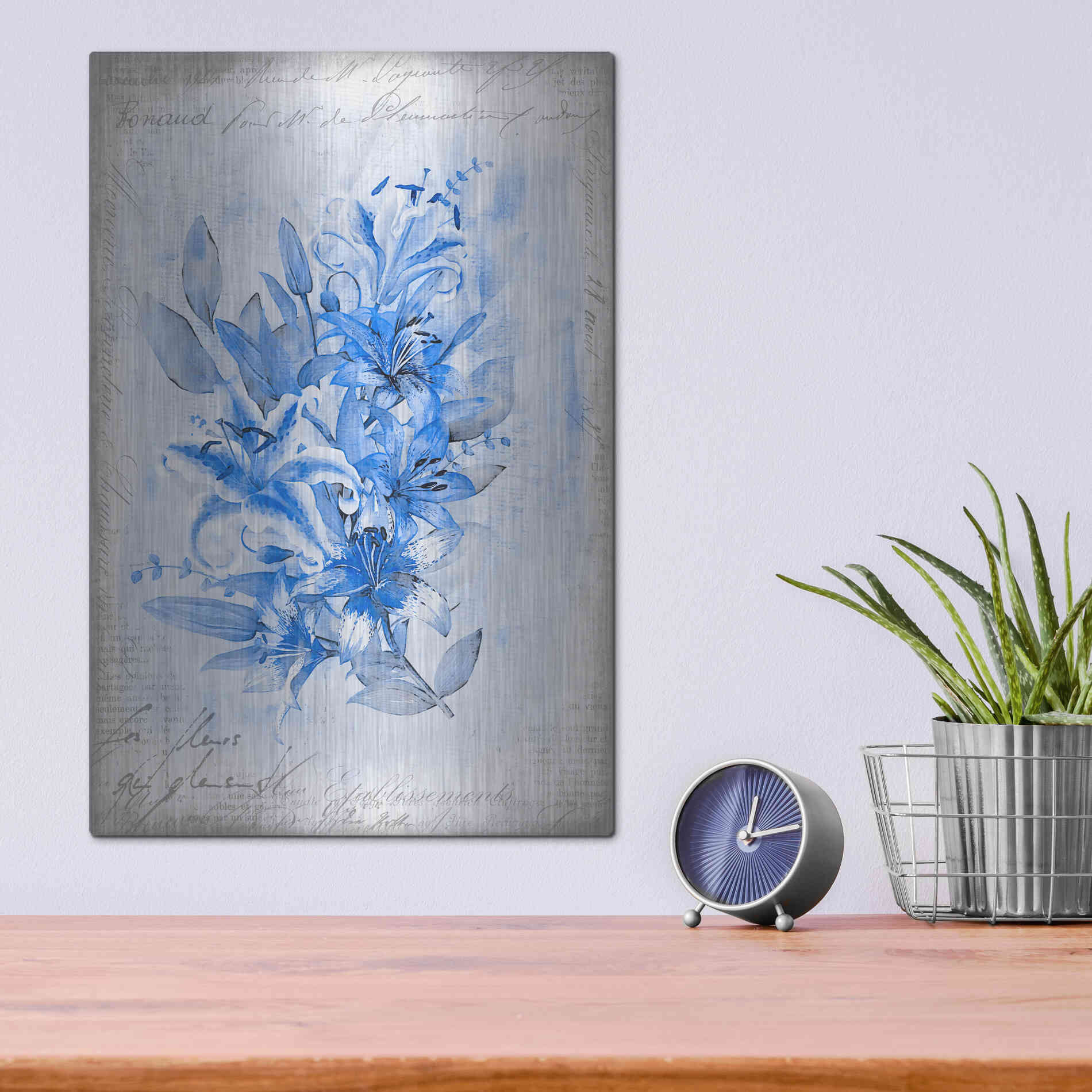Luxe Metal Art 'Blue Summer Dream' by Andrea Haase, Metal Wall At,12x16