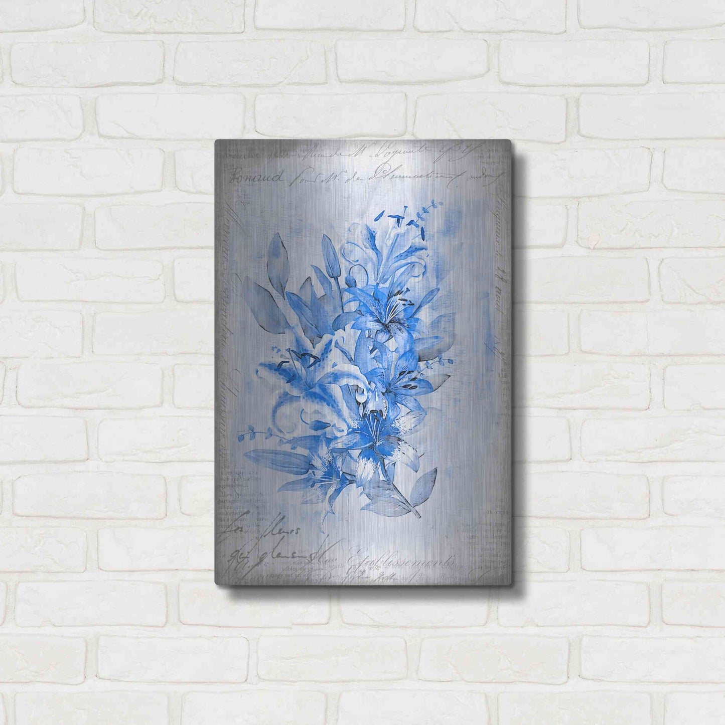 Luxe Metal Art 'Blue Summer Dream' by Andrea Haase, Metal Wall At,16x24