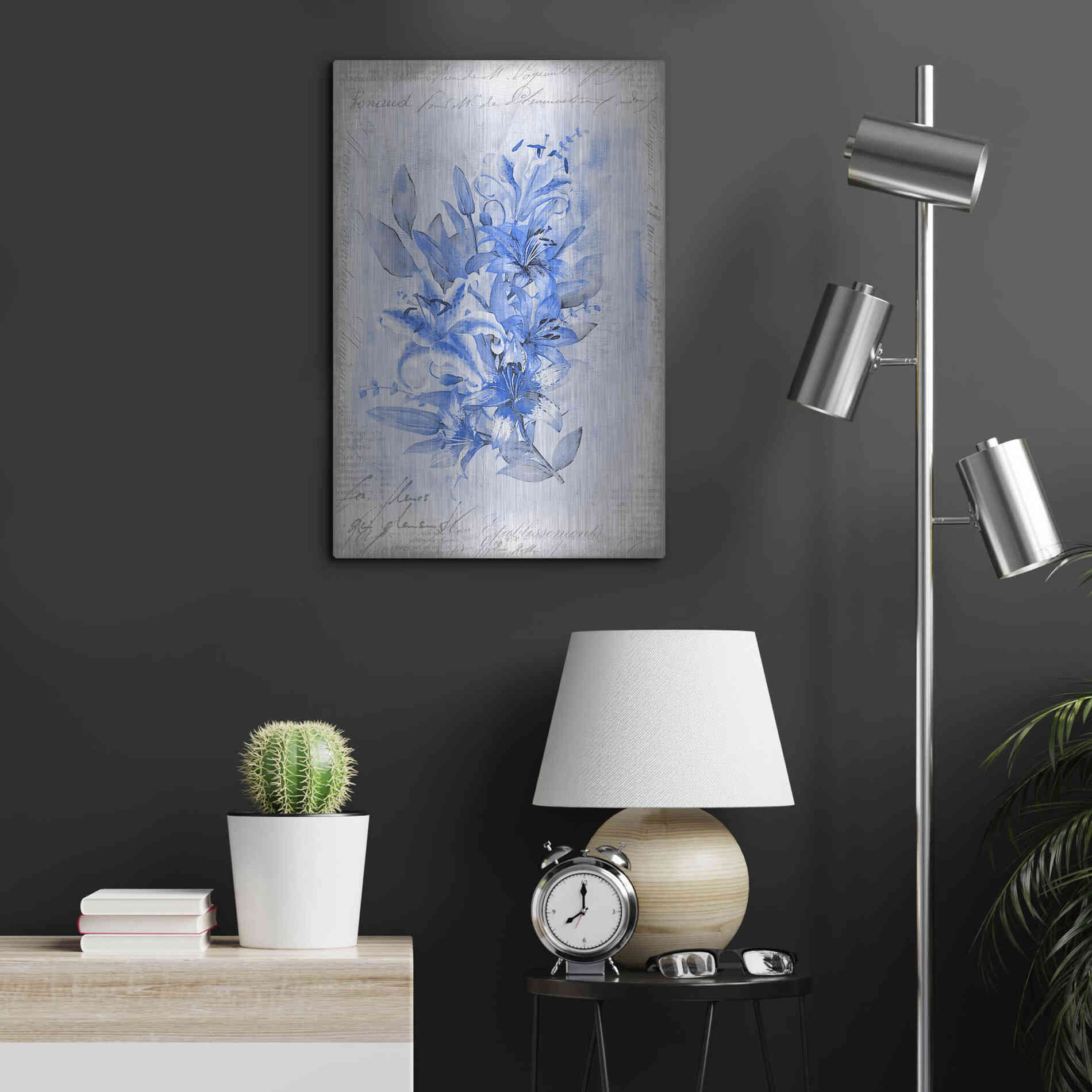 Luxe Metal Art 'Blue Summer Dream' by Andrea Haase, Metal Wall At,16x24