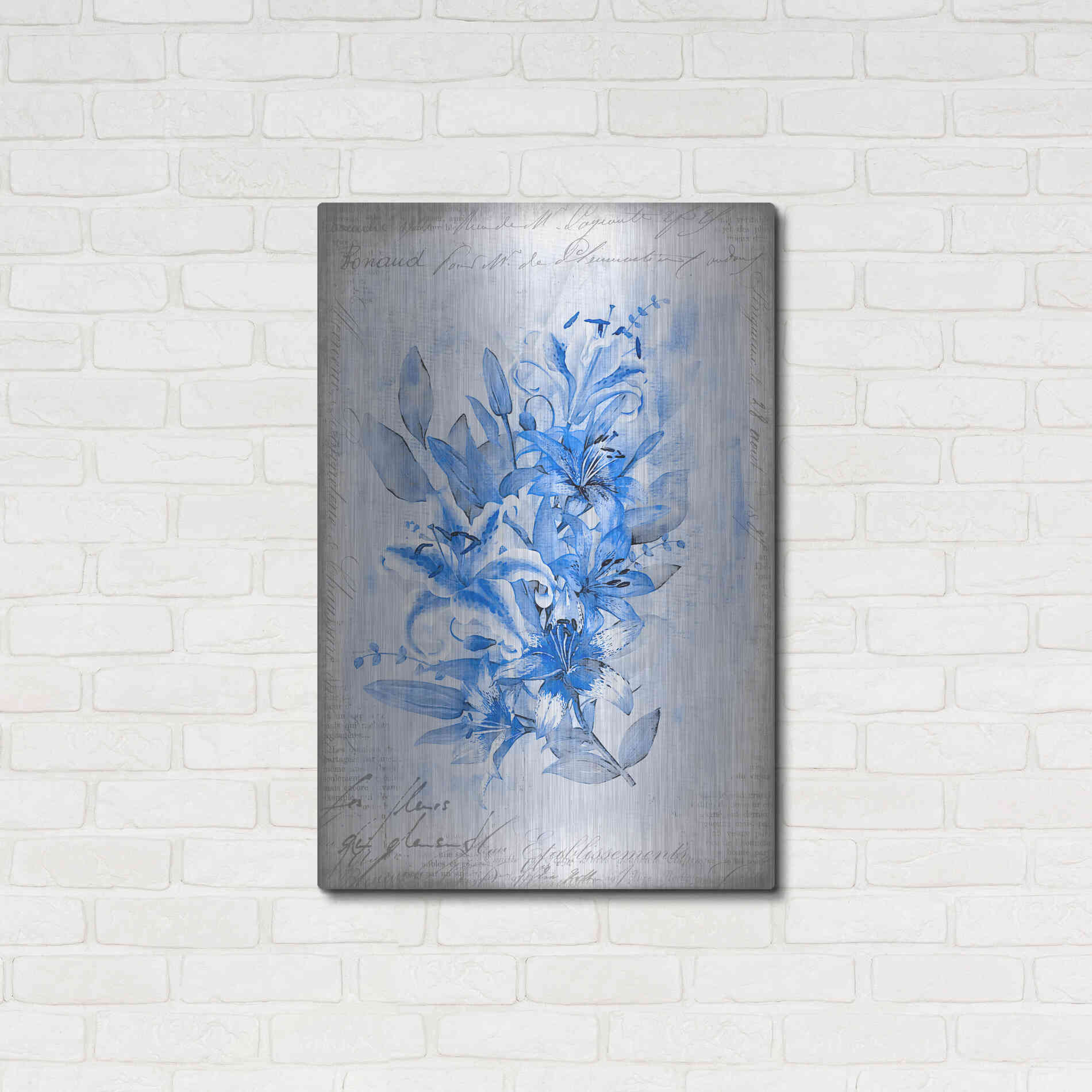 Luxe Metal Art 'Blue Summer Dream' by Andrea Haase, Metal Wall At,24x36