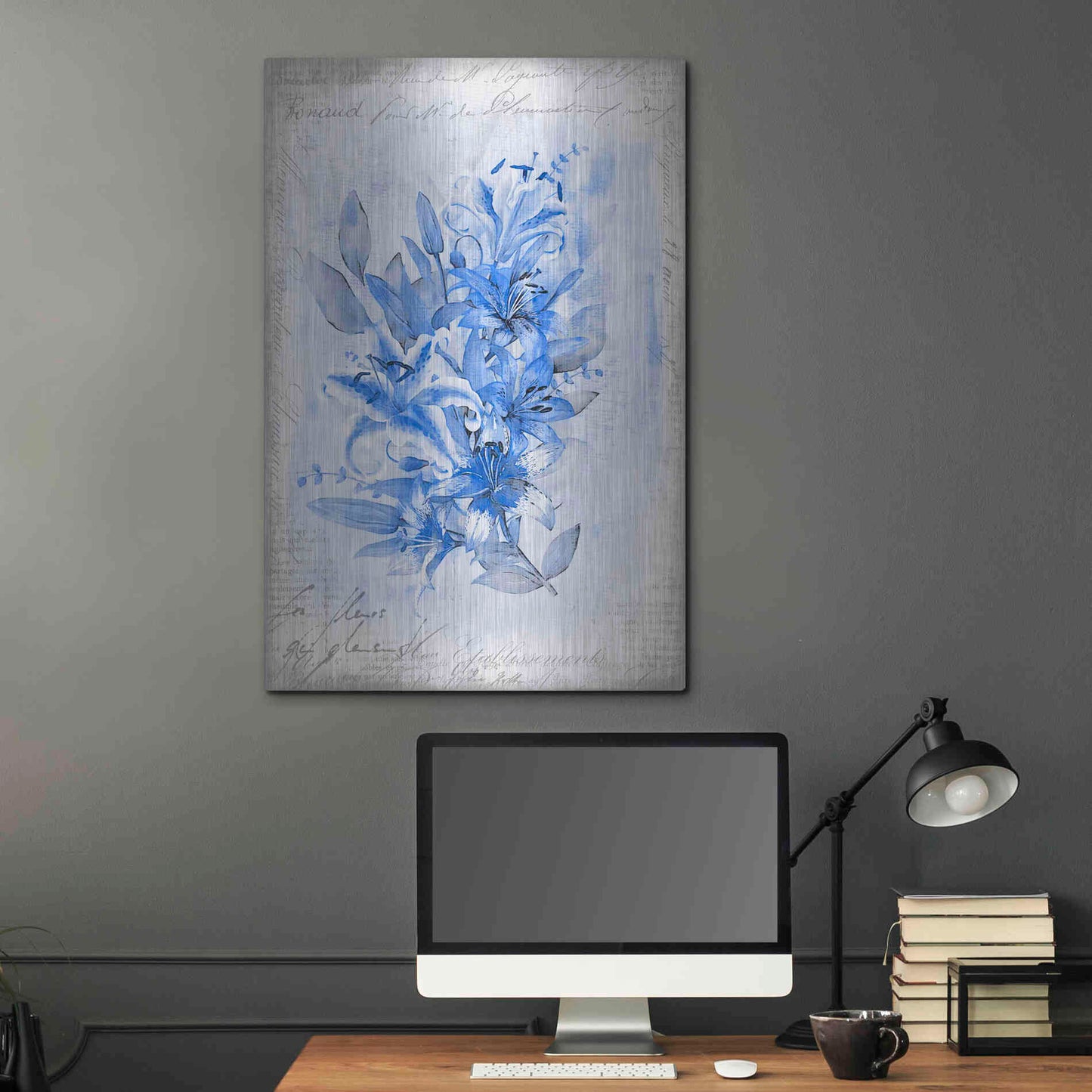 Luxe Metal Art 'Blue Summer Dream' by Andrea Haase, Metal Wall At,24x36