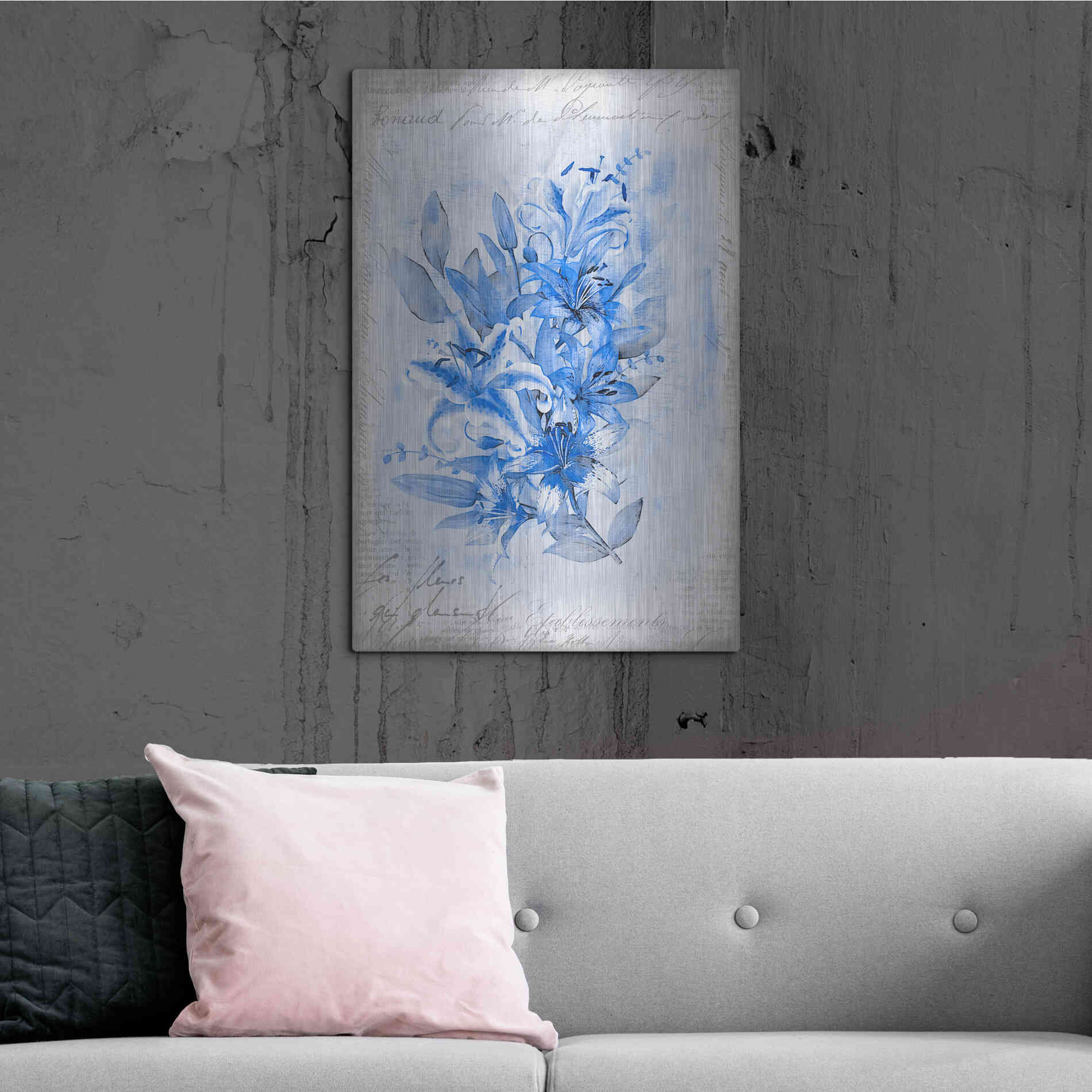 Luxe Metal Art 'Blue Summer Dream' by Andrea Haase, Metal Wall At,24x36