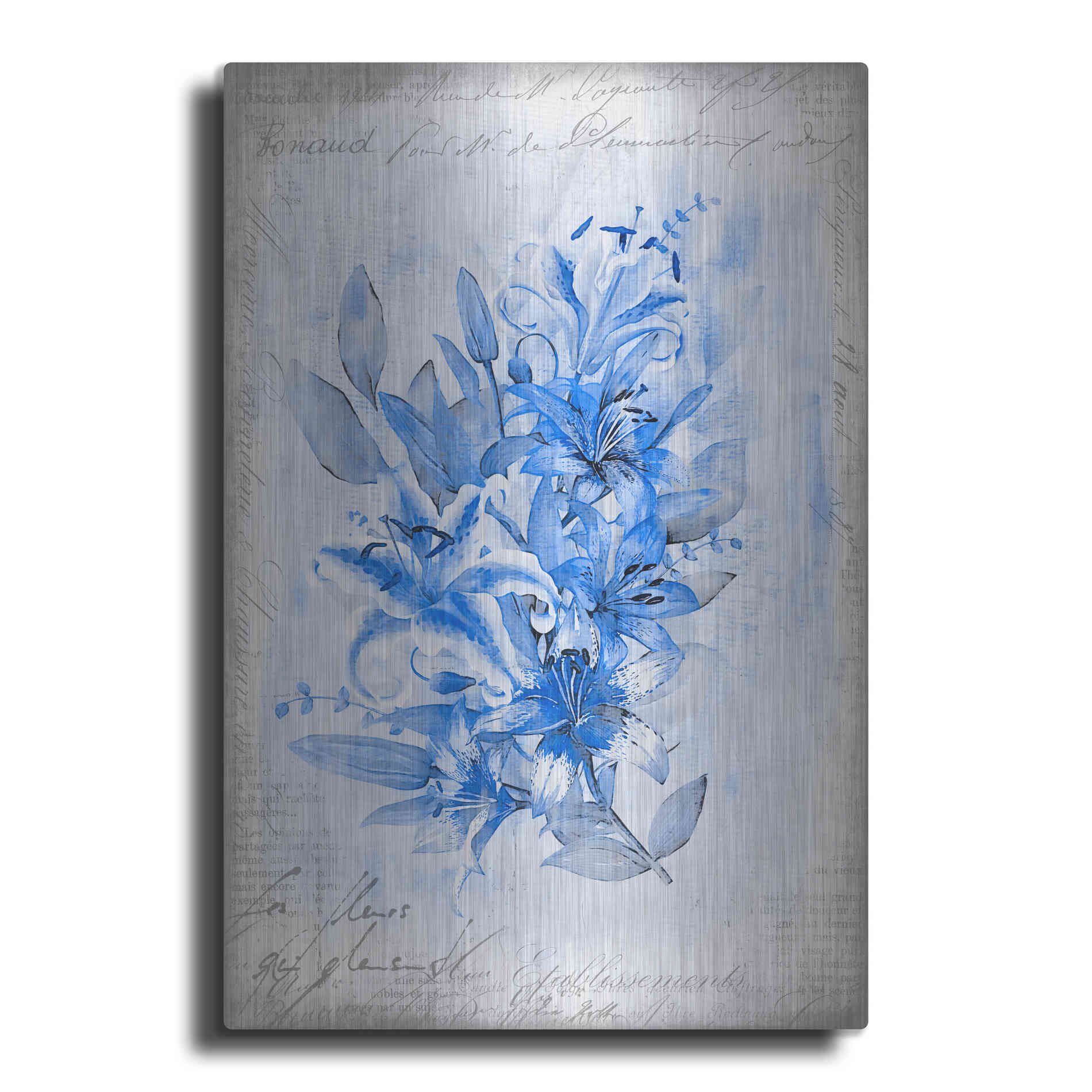 Luxe Metal Art 'Blue Summer Dream' by Andrea Haase, Metal Wall At