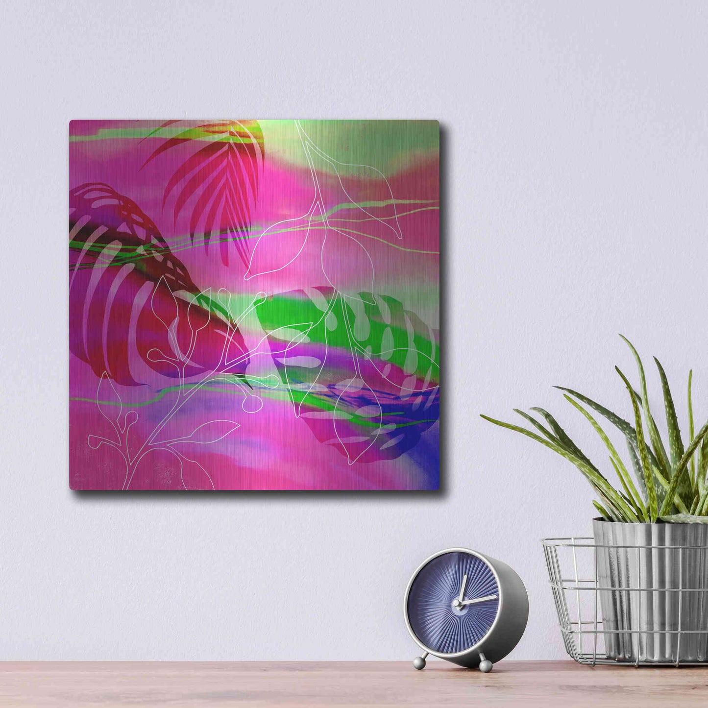 Luxe Metal Art 'Tropical Vibe' by Andrea Haase, Metal Wall At,12x12