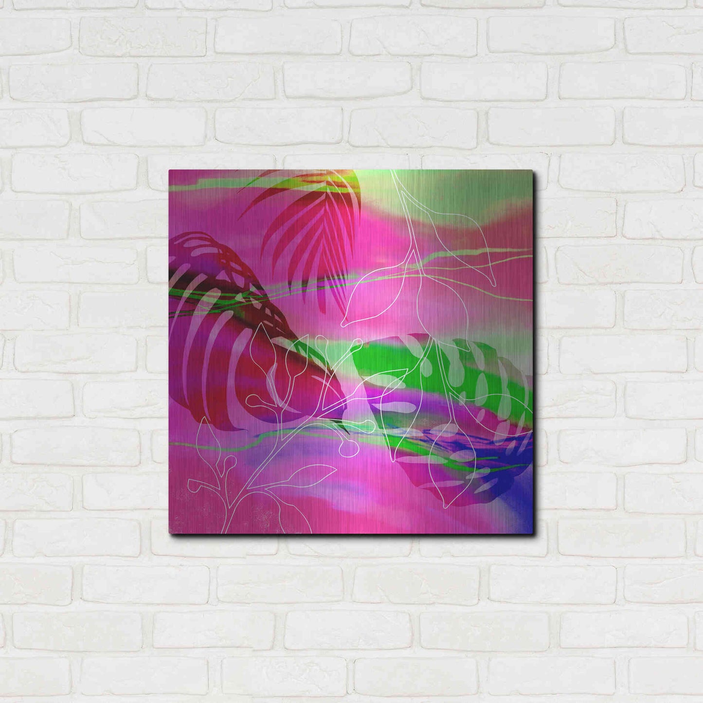 Luxe Metal Art 'Tropical Vibe' by Andrea Haase, Metal Wall At,24x24