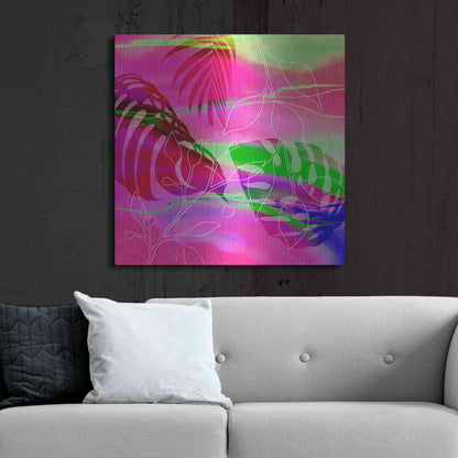 Luxe Metal Art 'Tropical Vibe' by Andrea Haase, Metal Wall At,36x36