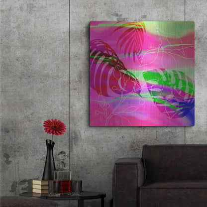 Luxe Metal Art 'Tropical Vibe' by Andrea Haase, Metal Wall At,36x36