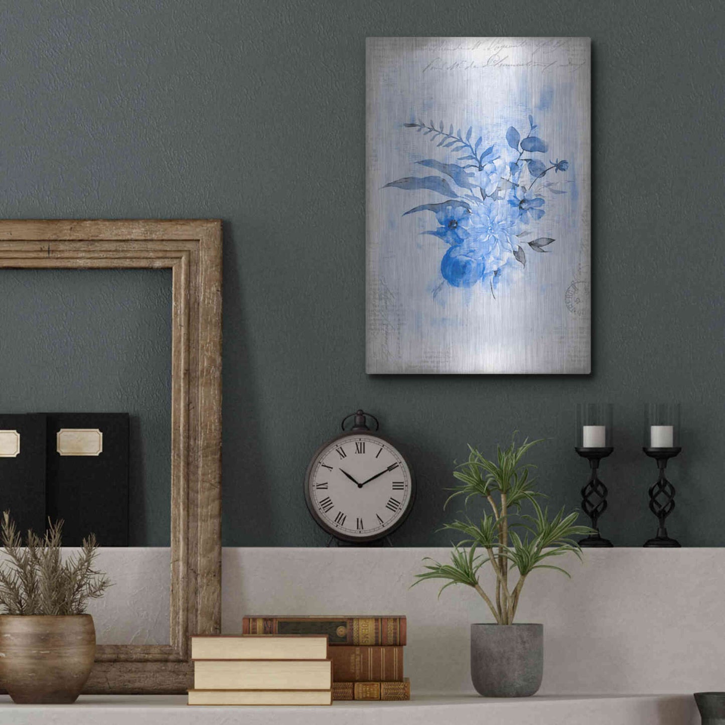 Luxe Metal Art 'Blue Summer' by Andrea Haase, Metal Wall At,12x16