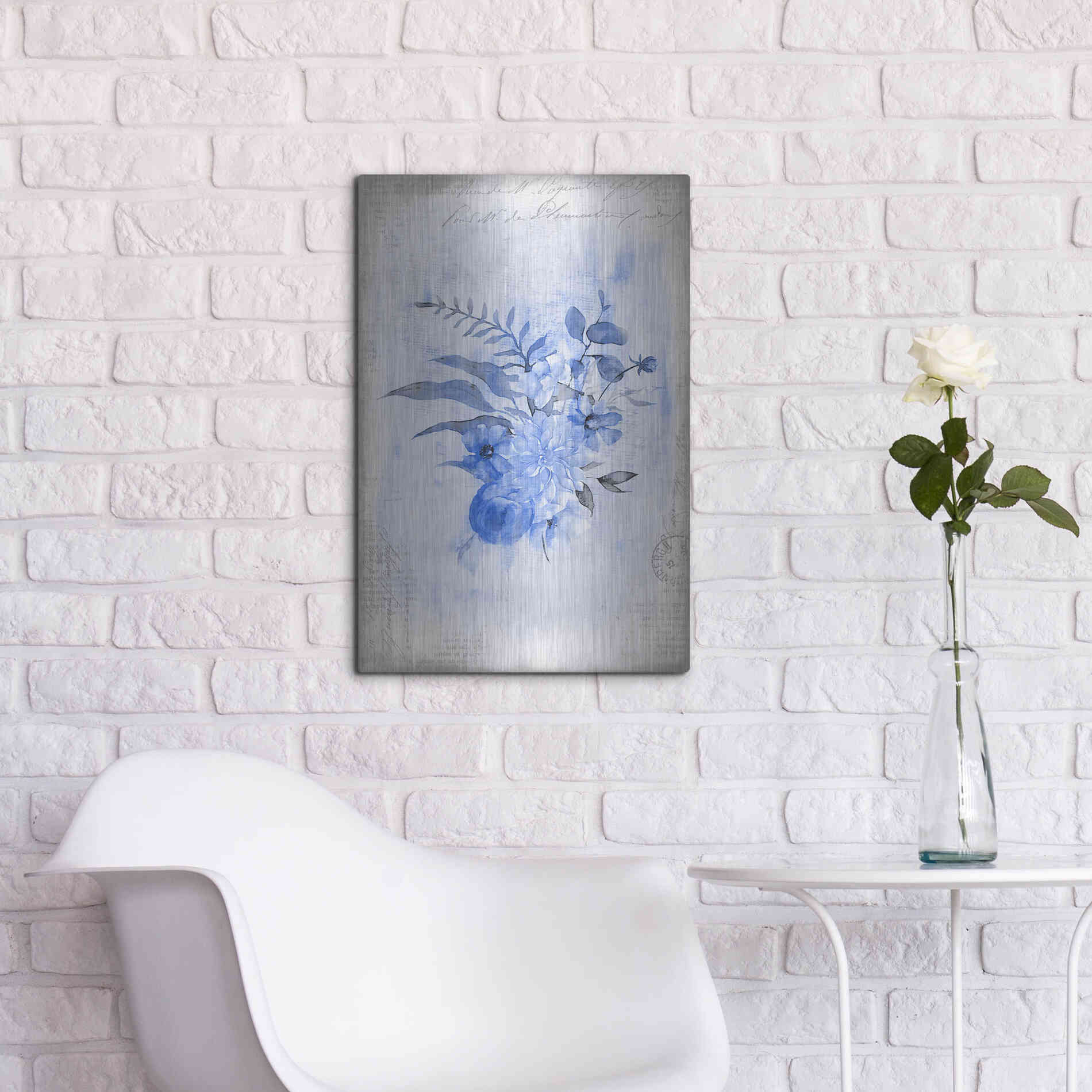 Luxe Metal Art 'Blue Summer' by Andrea Haase, Metal Wall At,16x24