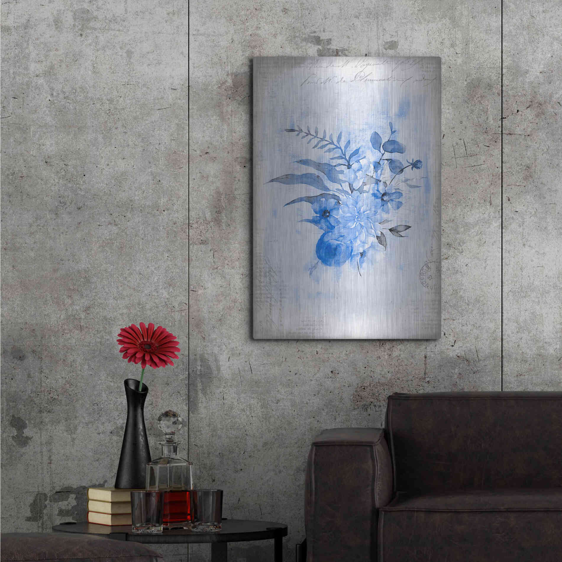 Luxe Metal Art 'Blue Summer' by Andrea Haase, Metal Wall At,24x36