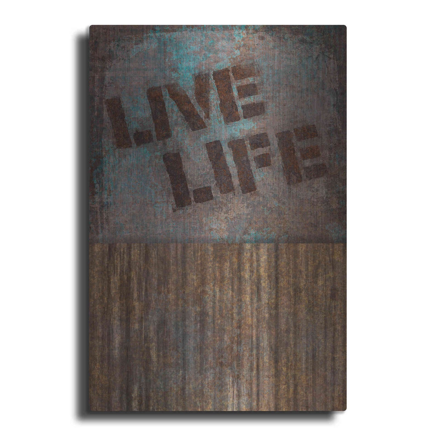 Luxe Metal Art 'Live Life' by Andrea Haase, Metal Wall At